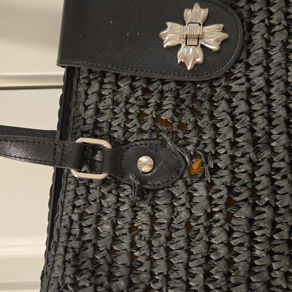 Patricia Nash Manarola Straw Tote in Black - Picture 2 of 10